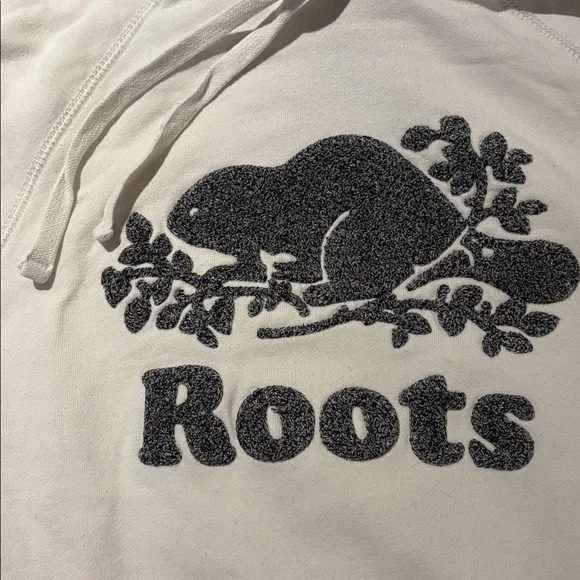 Roots White/Cream Hoodie with Graphic - size S - Picture 3 of 16